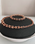 Graduated Link Necklace in Rose Gold