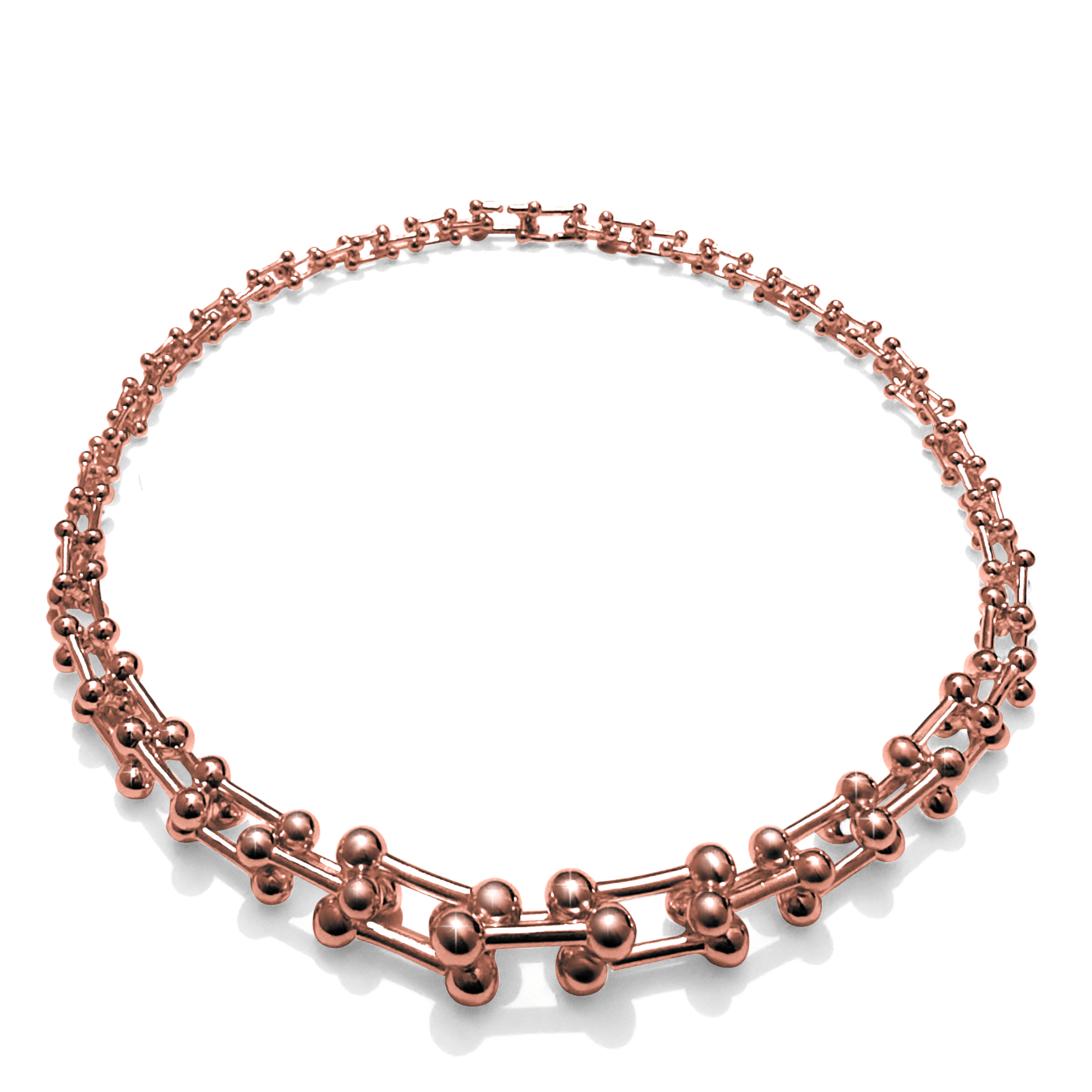 Graduated Link Necklace Rose Gold - SvenNordin Co.